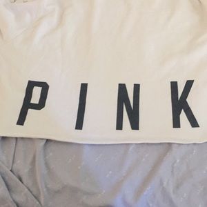 Pink Victoria secret crop top hoodie